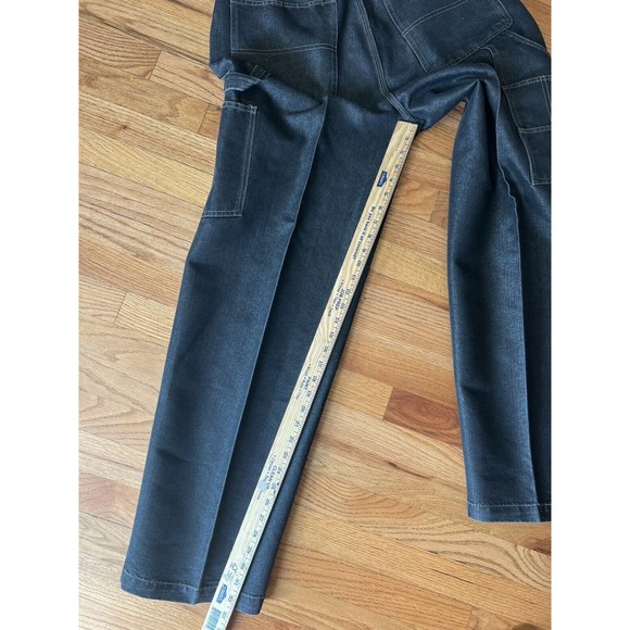 OTB One Tough Brand  Denim Cargo Jeans Skate Mens 34 X 32 Blue Baggy - Picture 4 of 7